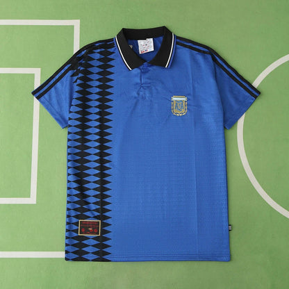Argentina 1994 Season Away Blue Retro Jersey Trikot Soccer Shirt