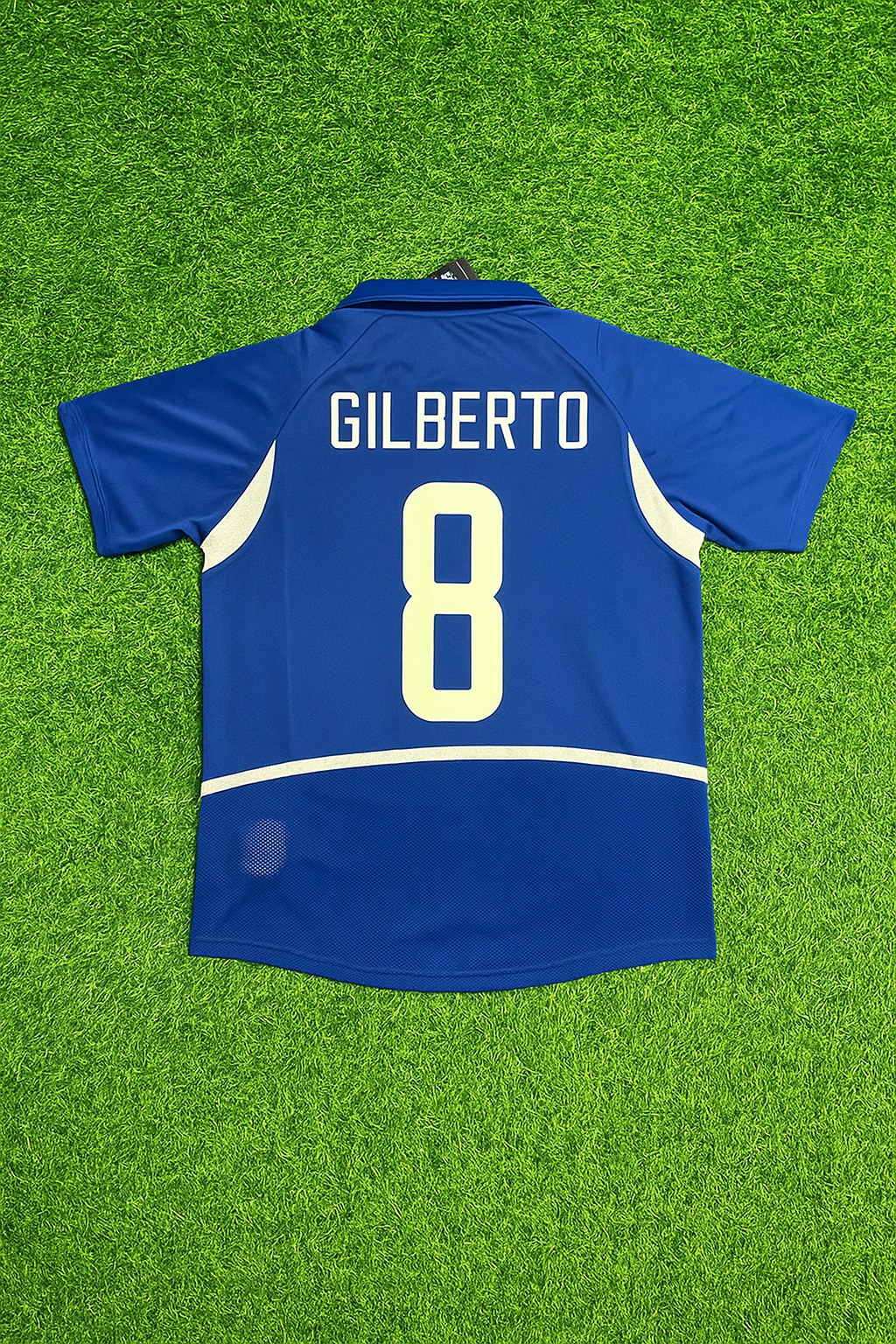 Gilberto Silva Brazil 2002 World Cup Retro Football Jersey Kit