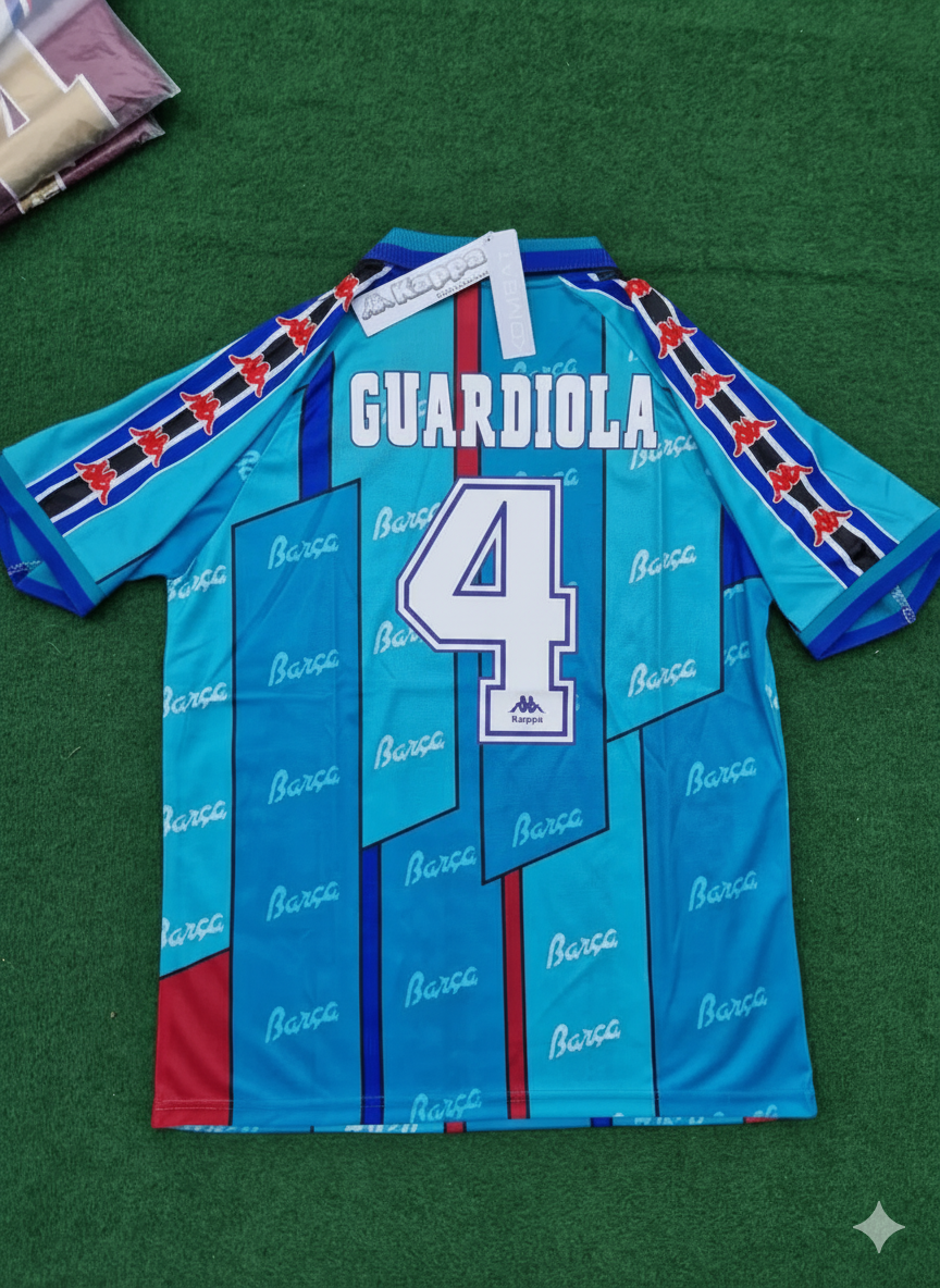 Pep Guardiola Barcelona 1996 1997 Retro Football Jersey
