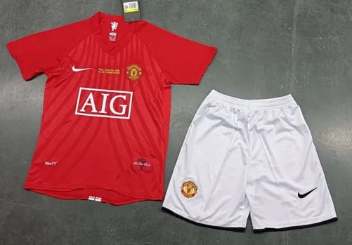 Manchester United 2009 Moscow Final Kids Children Home Jersey