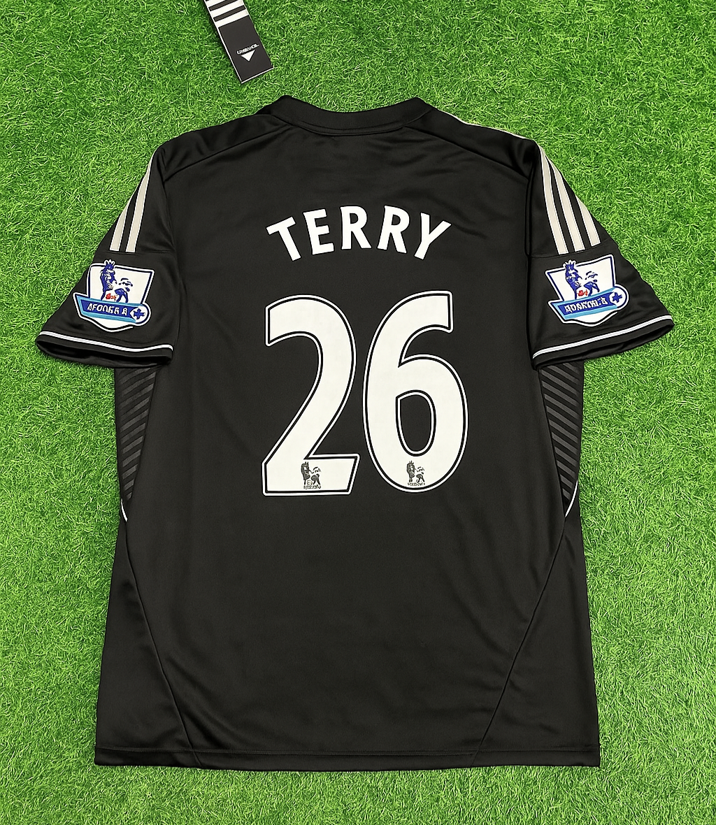 John Terry Chelsea 2013-14 Black Retro Football Jersey Kit