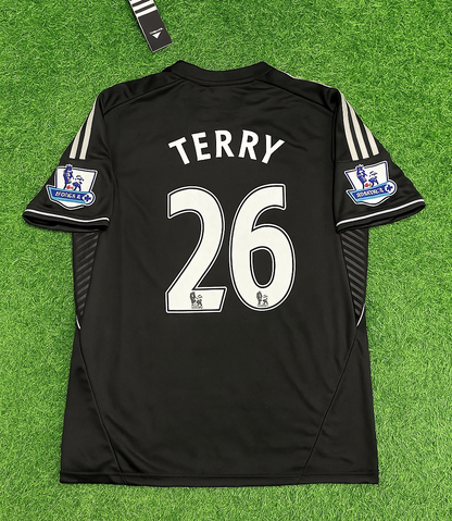 John Terry Chelsea 2013-14 Black Retro Football Jersey Kit