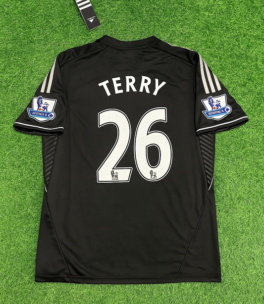 John Terry Chelsea 2013-14 Black Retro Football Jersey Kit