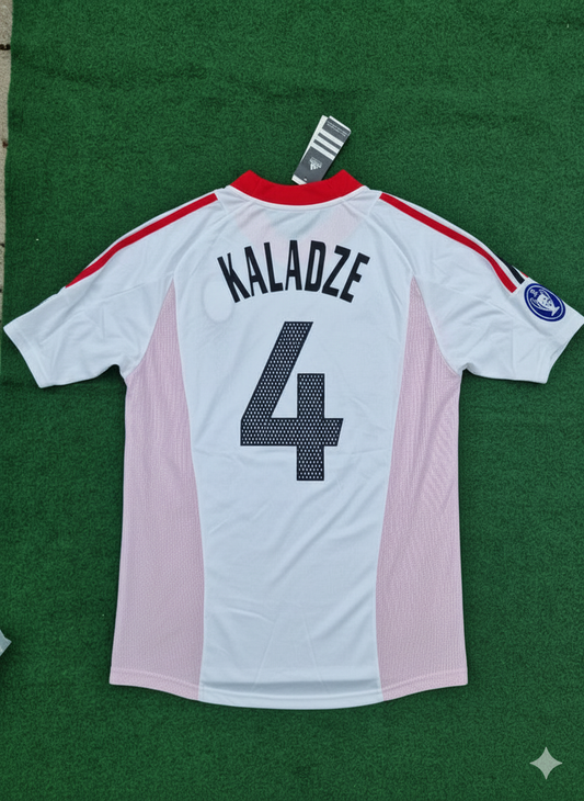 Kakha Kaladze AC Milan 2003 Champions League Final Old Trafford White Retro Jersey Maglia Maillot