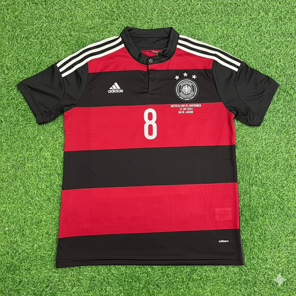 Mesut Özil Germany Deutschland 2014 World Cup Brazil Black Red Retro Jersey Trikot Soccer Shirt