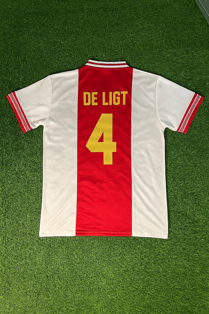 Matthijs de Ligt Ajax rétro maillot d'impression doré maillot de football Trikot
