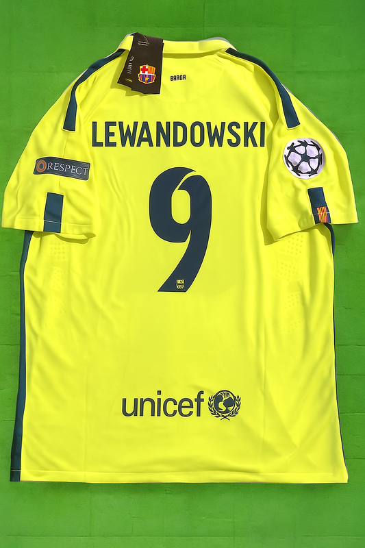Robert Lewandowski 14/15 Retro Gelbes Trikot Maillot Trikot Maglia Fußballshirt