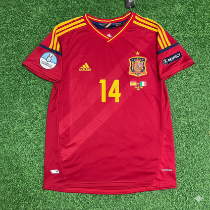 Xabi Alonso Spain EURO 2012 Final Retro Football Jersey Kit