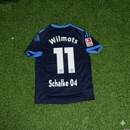 Marc Wilmots Schalke 04 Retro Away Heimtrikot Rot Fußball Trikot