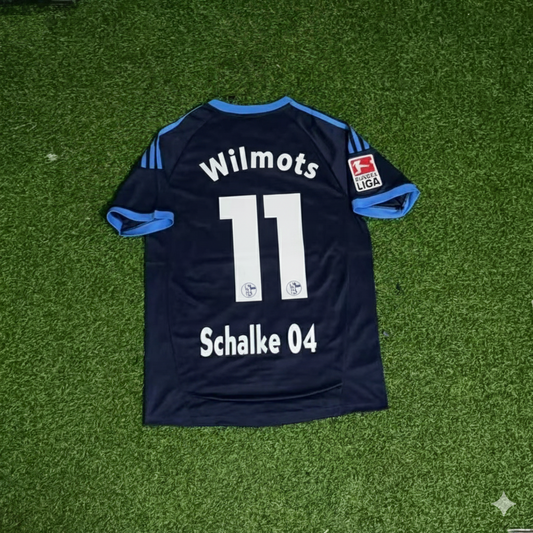 Marc Wilmots Schalke 04 Retro Away Heimtrikot Rot Fußball Trikot