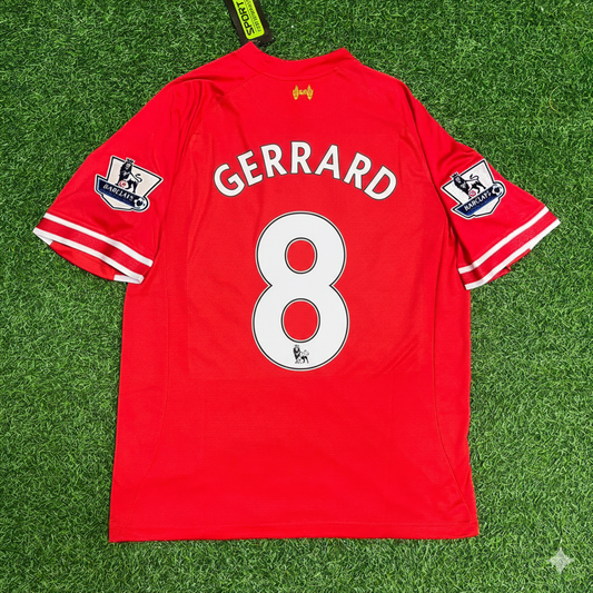 Steven Gerrard Liverpool 2013 2014 Season Red Retro Jersey Maillot Trikot Soccer Shirt