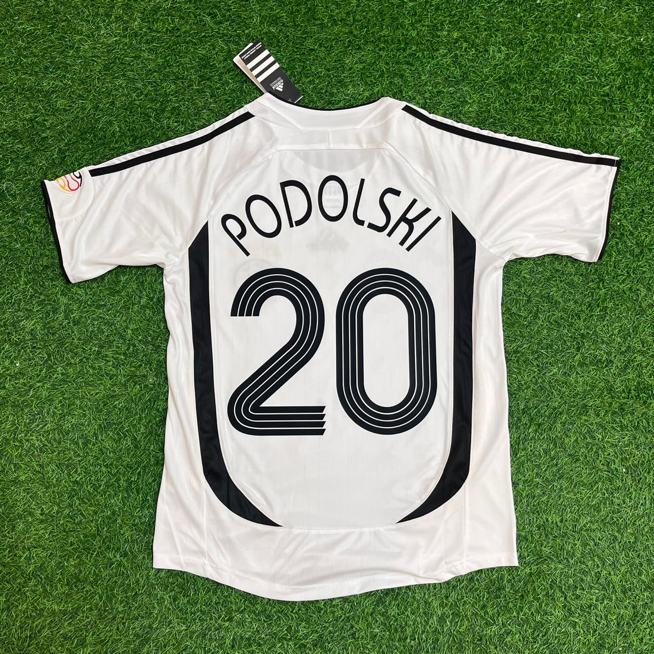Lukas Podolski Germany Deutschland 2006 World Cup White Retro Soccer Jersey Trikot Maillot Soccer Shirt