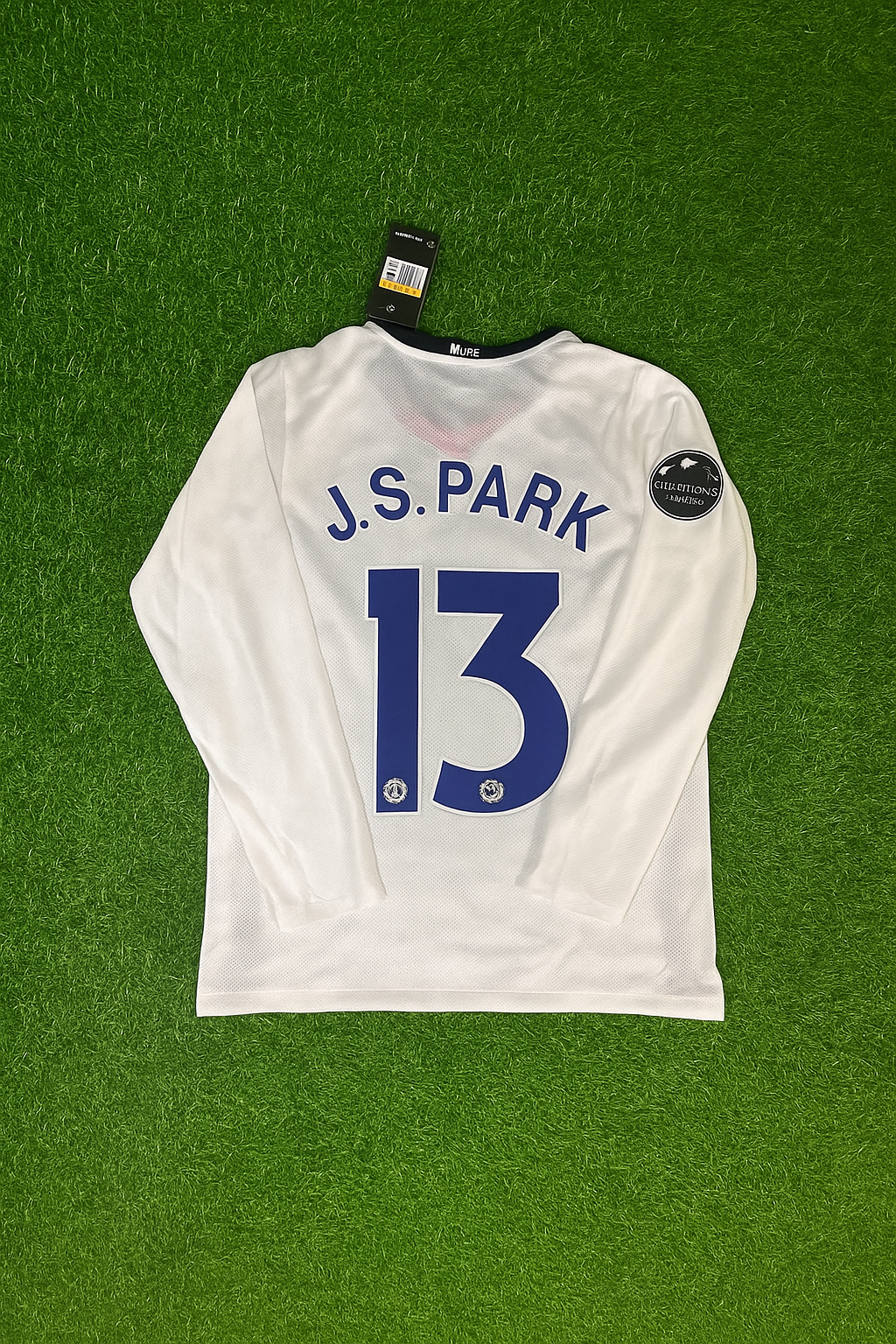 Ji sung-Park 13 Manchester United 2009 Champions Leage Final Rome Retro Long Sleeve Jersey Trikot