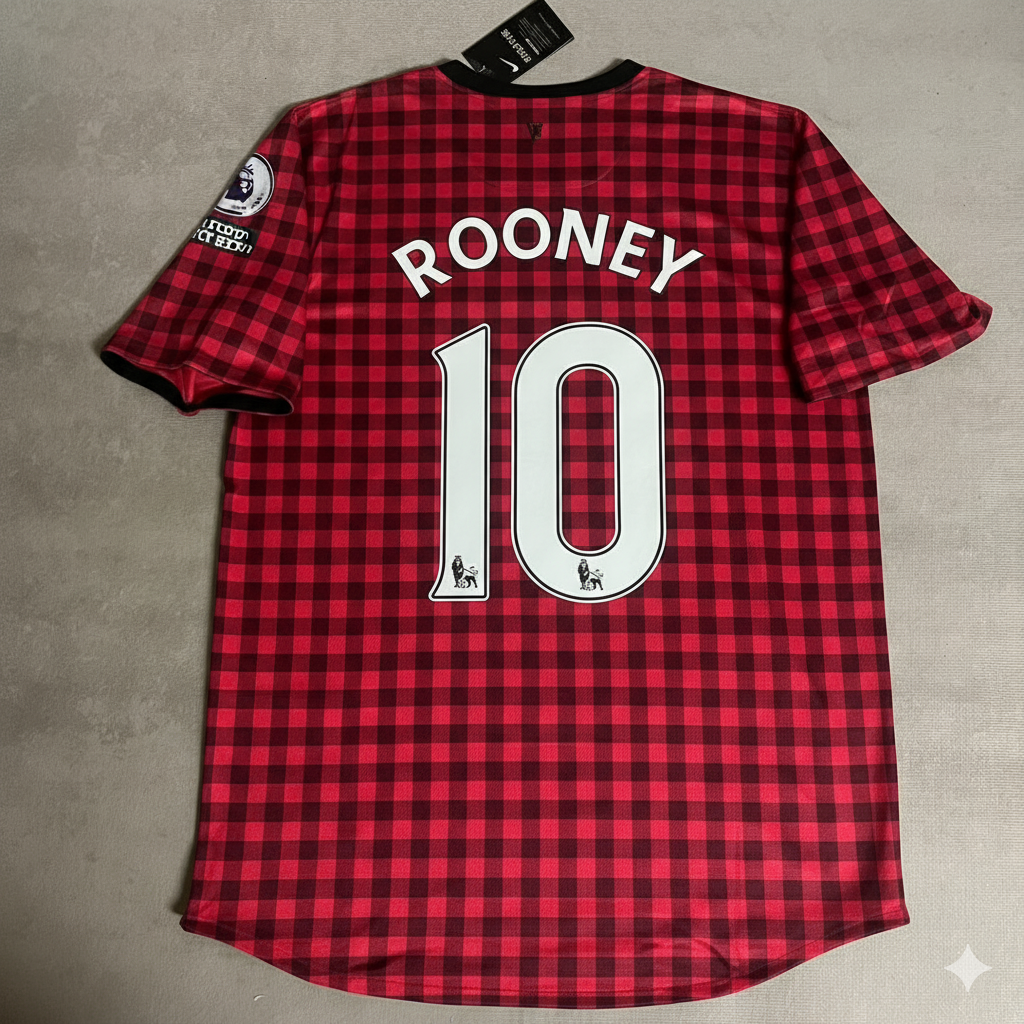 Wayne Rooney Manchester United 2012-2013 Home Red Retro Football Jersey Kit