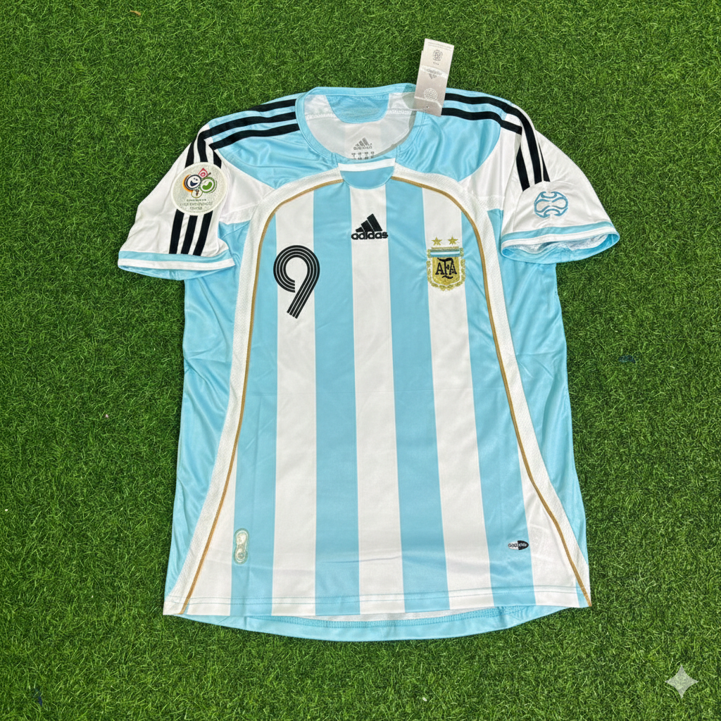 Ariel Ortega Argentina Retro Soccer Jersey Maillot Trikot Maglia