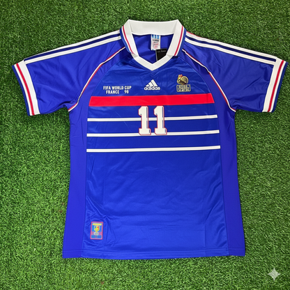 Robert Pires France 1998 World Cup Retro Football Jersey Maillot Trikot Soccer Shirt