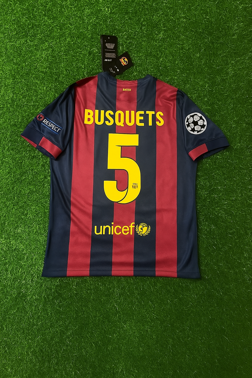 Sergio Busquets Barcelona 2014/15 Champions League Final Berlin Retro Jersey Trikot