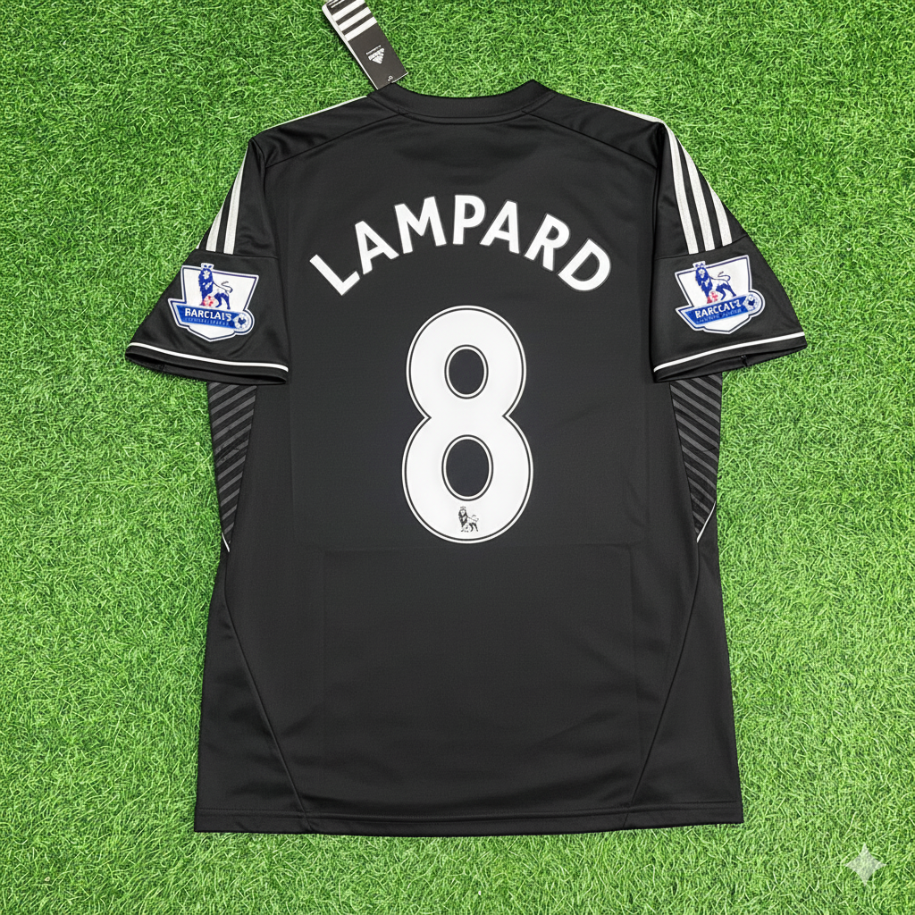 Frank Lampard Chelsea 2013-14 Black Retro Football Jersey Kit
