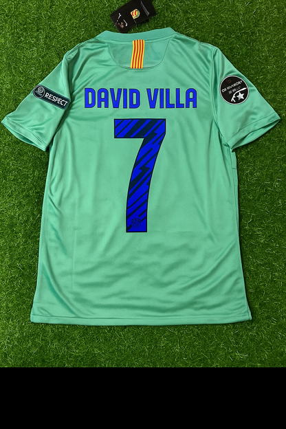 David Villa 7 - Barcelona 2011/2012 Blue Red Home Retro Jersey Trikot