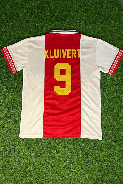 Patrick Kluivert Ajax Retro Golden Printing Jersey Trikot Soccer Shirt