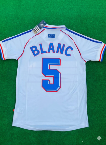 Laurent Blanc France 1998 World Cup Retro Jersey Maillot Trikot