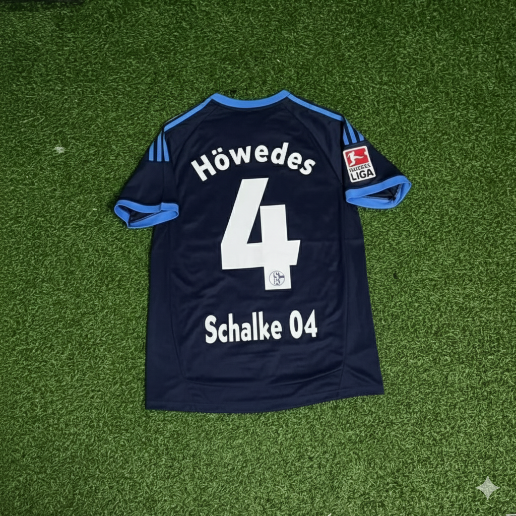 Benedikt Höwedes Schalke 04 Retro Away Heimtrikot 10-11 Rot Fußball Trikot