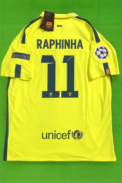 Raphinha 14/15 Retro Gelbes Trikot Maillot Trikot Maglia Fußballshirt