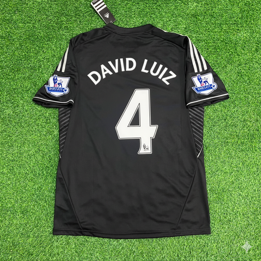 David Luiz Chelsea 2013-14 Black Retro Football Jersey Kit