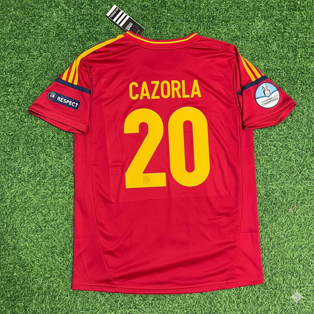Santi Cazorla Spain EURO 2012 Final Retro Football Jersey Kit