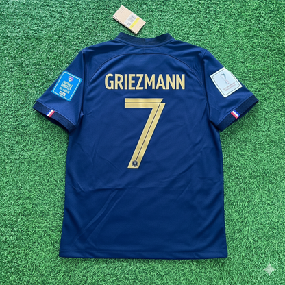Antoine Griezmann France 2022 World Cup Final Retro Jersey Maillot Trikot Soccer Shirt