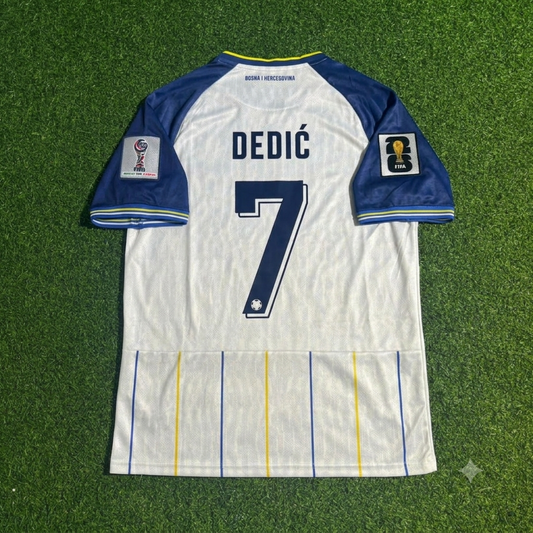 Amar Dedic Bosnia and Herzegovina 2026 World Cup White Football Jersey