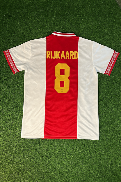 Frank Rijkaard Ajax Retro Golden Printing Jersey Trikot Soccer Shirt