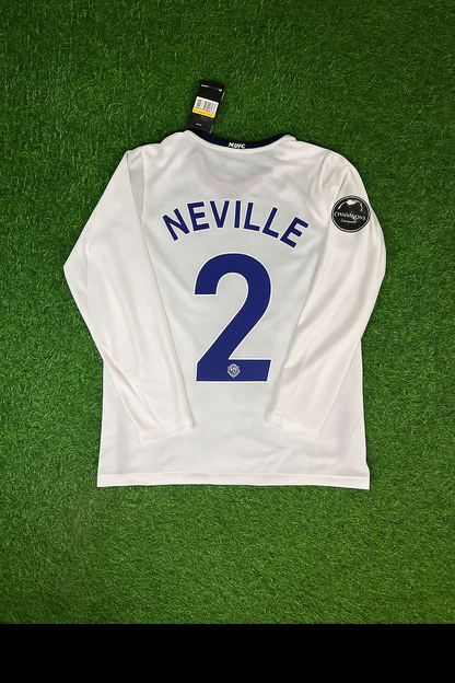 Gary Neville Manchester United 2009 Champions Leage Final Rome Retro Long Sleeve Jersey Trikot