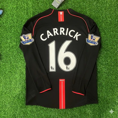 Michael Carrick 2007-2008 Manchester United Black Retro Jersey Trikot Camiseta Maillot