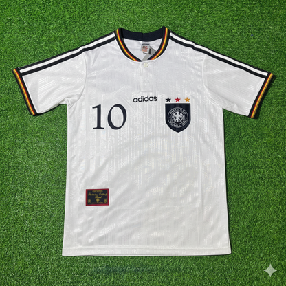 Thomas Häẞler Deutschland EM 1996 Finale Heim Retro Fußballtrikot Set