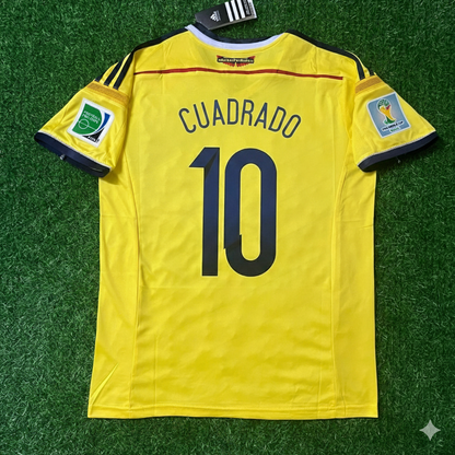 Juan Cuadrado Colombia 2014 Brazil World Cup Blue Retro Jersey Trikot Maillot