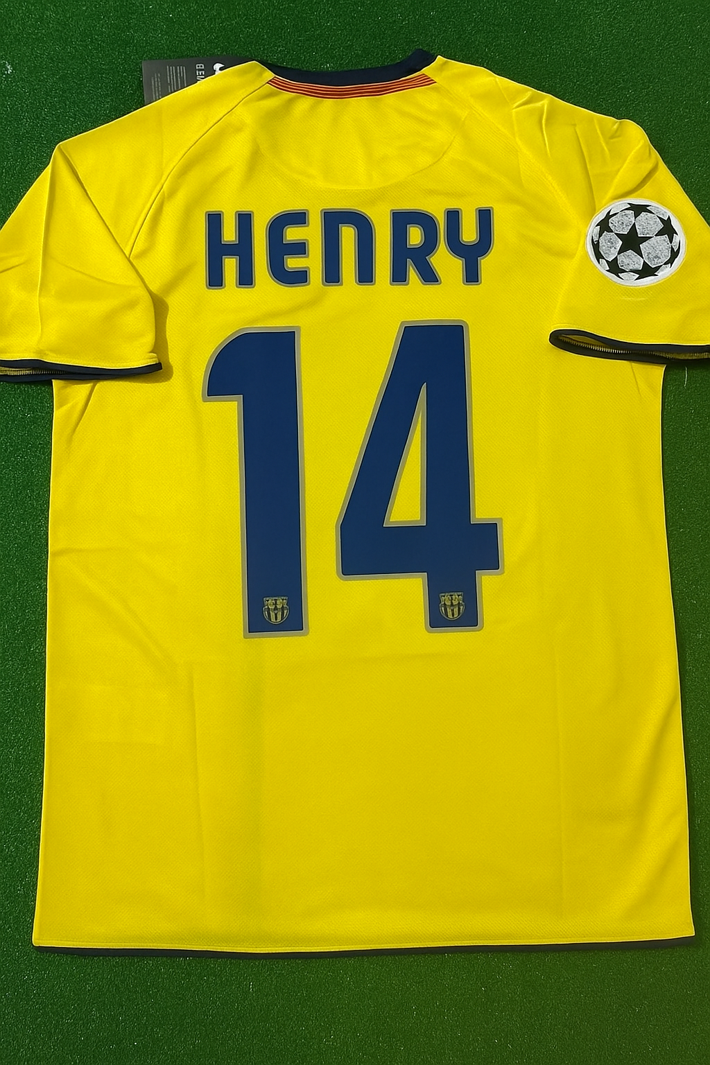 Thierry Henry 2008-09 Barcelona Yellow Retro Jersey