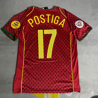Helder Postiga EURO 2004 Retro Home Red Jersey Trikot