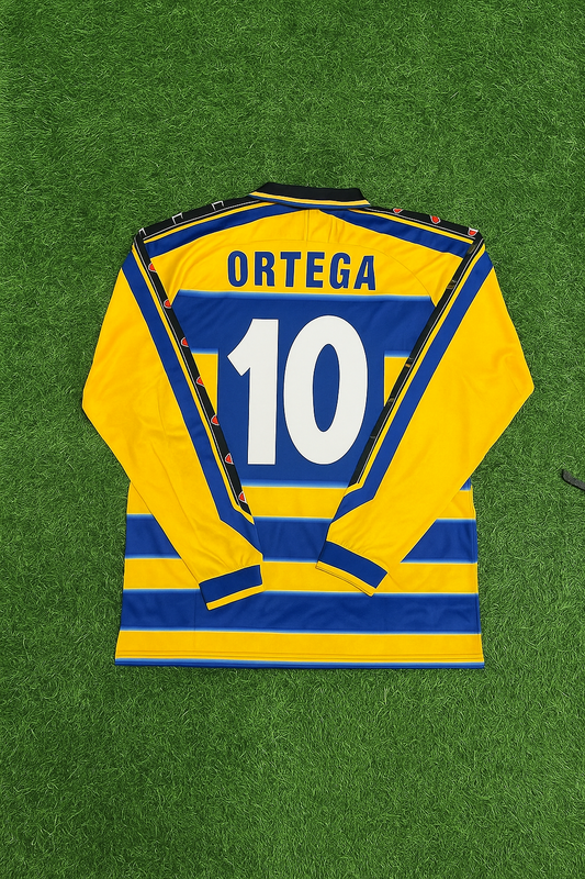 Ariel Ortega Parma 1999/2000 Retro Long Sleeve Football Jersey Kit