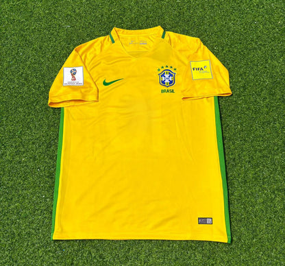 Hulk #21 Brazil 2018 World Cup Home Football Jersey