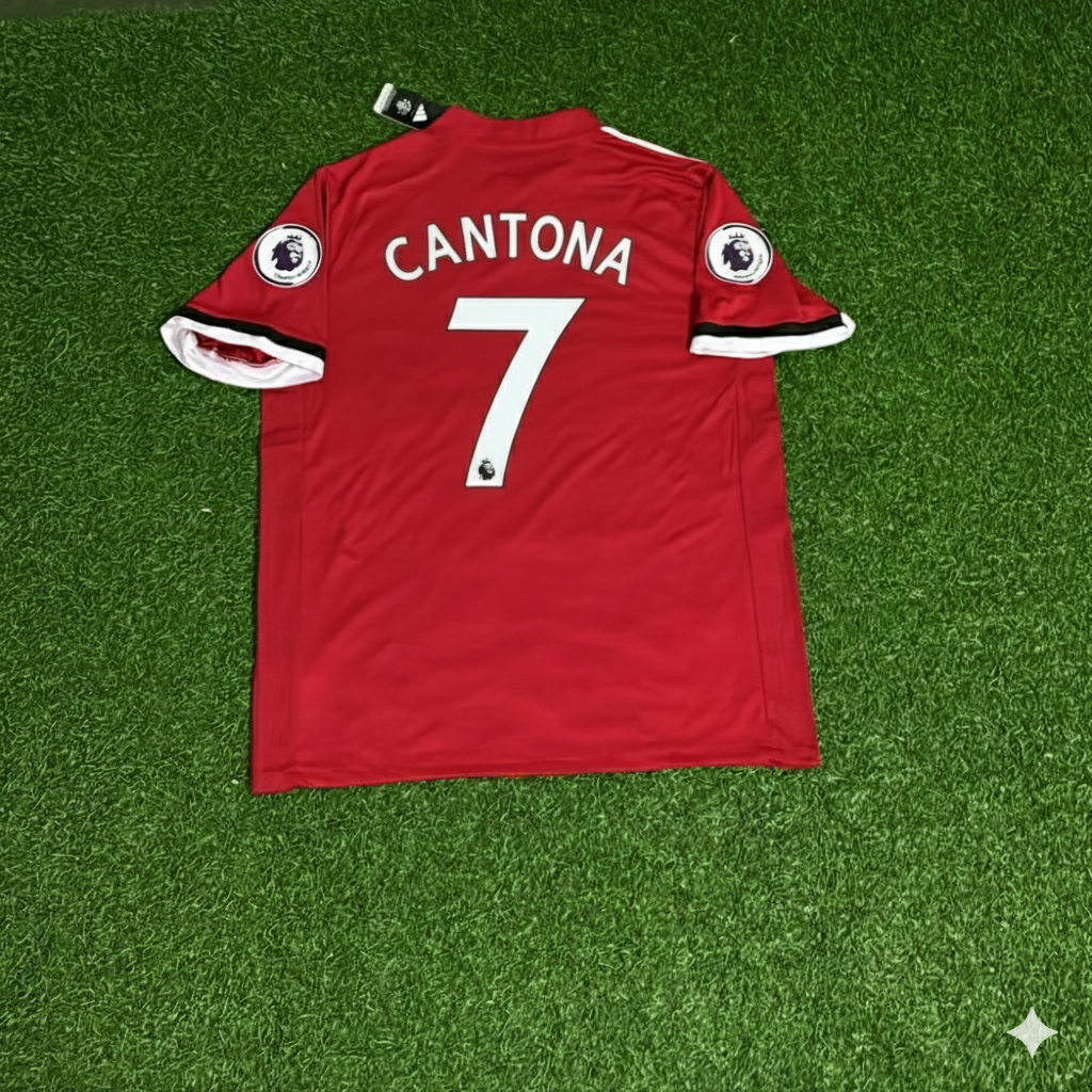 Eric Cantona Manchester United Red Retro Football Jersey Kit