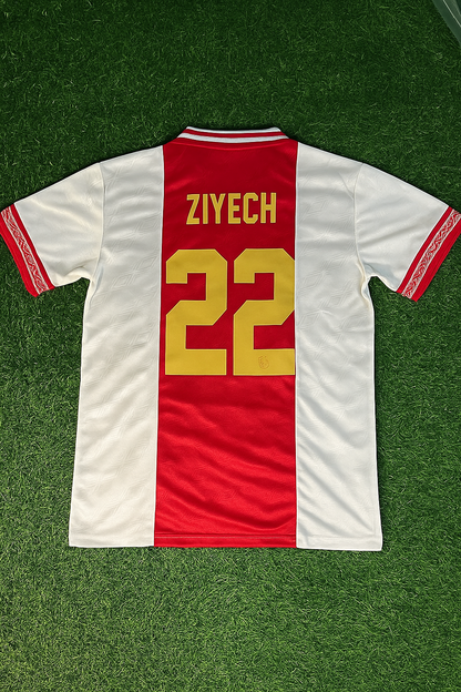 Hakim Ziyech Ajax Retro Golden Printing Jersey Trikot Soccer Shirt