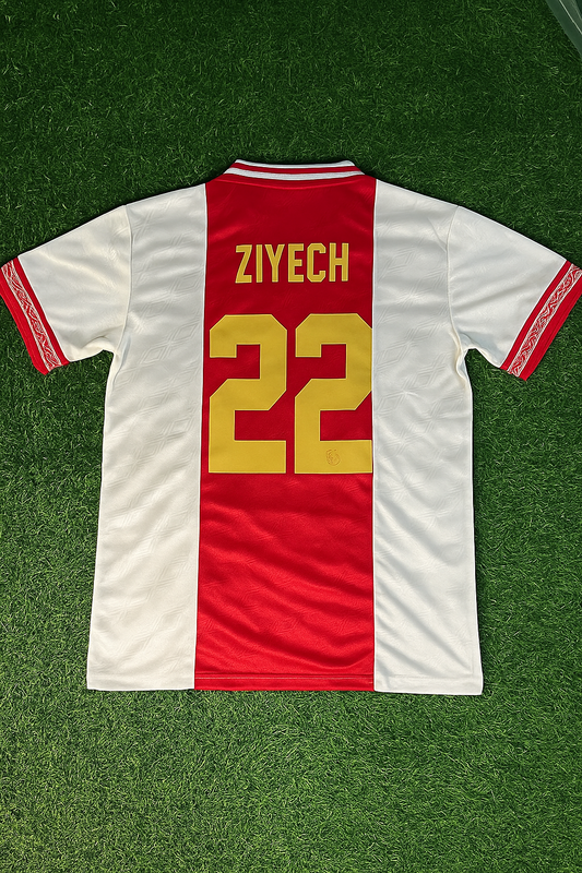 Hakim Ziyech Ajax Retro Golden Printing Jersey Trikot Soccer Shirt