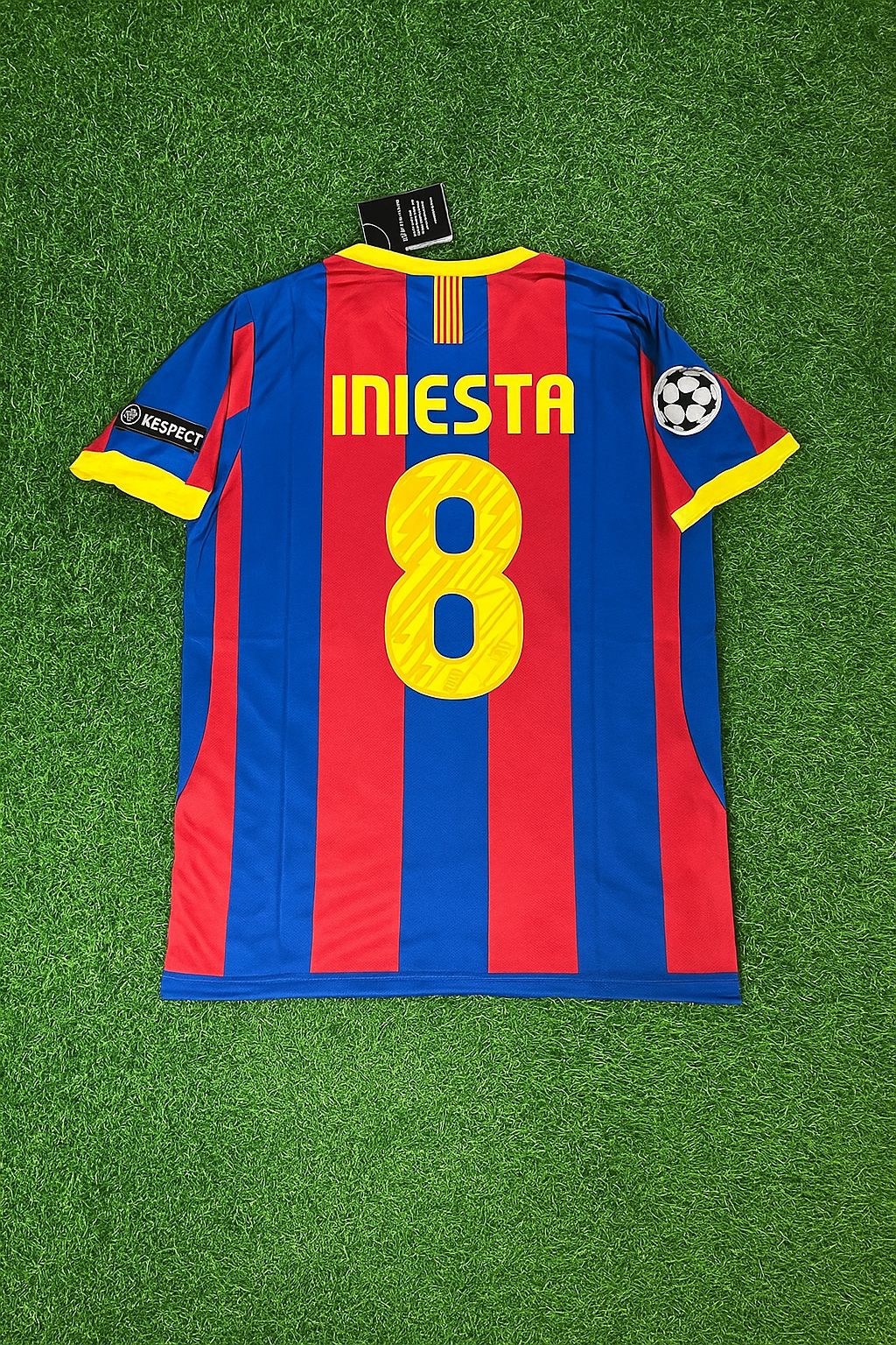 Andres Iniesta Barcelona 2011 London Final Jersey Trikot Maillot Soccer Shirt