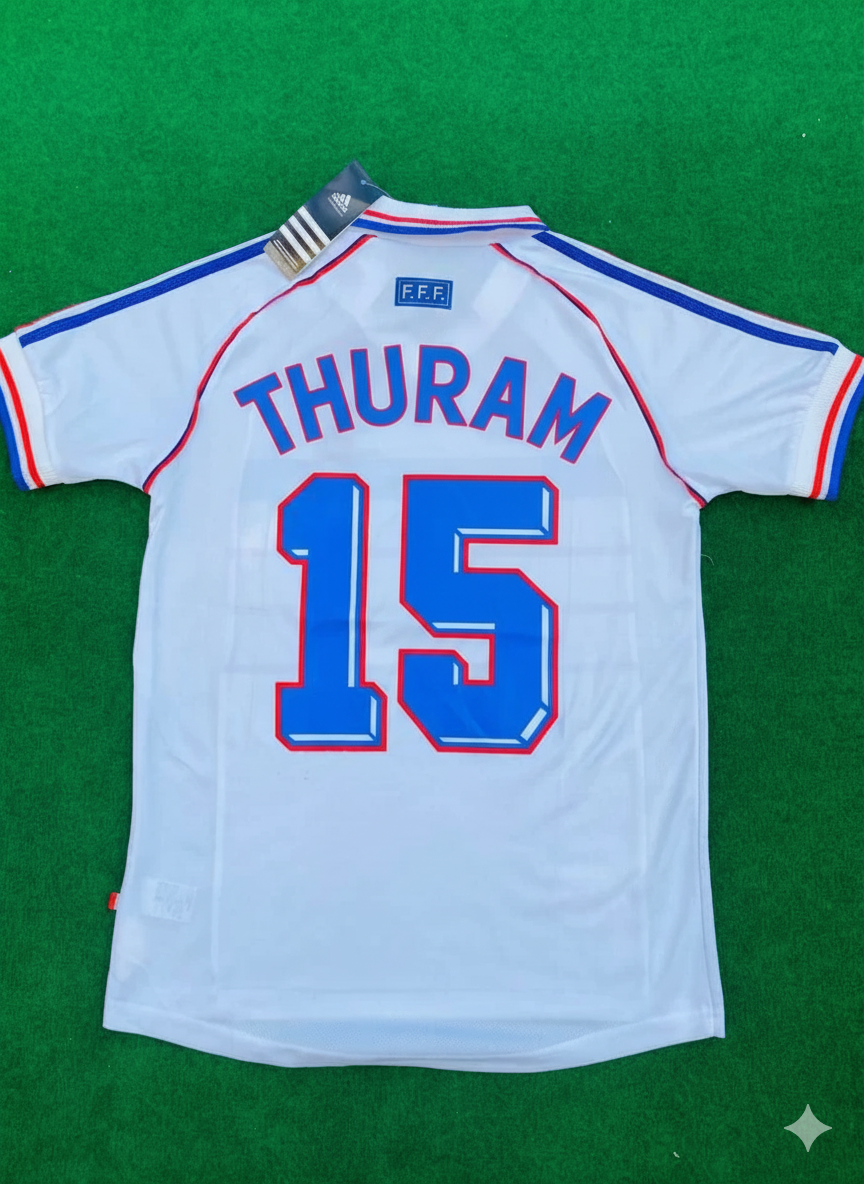Lilian Thuram France 1998 World Cup Retro Jersey Maillot Trikot