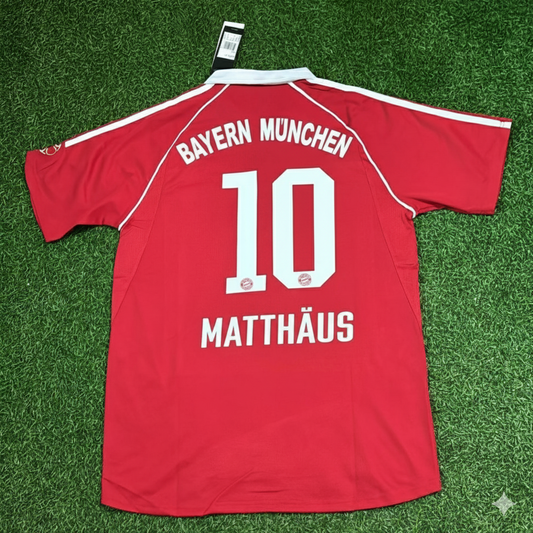 Lothar Matthäus Munich Red Retro Football Jersey Kit