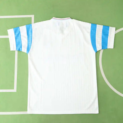 Olympique De Marseille 1990 Saison Domicile Maillot Rétro Blanc Trikot Maillot De Football