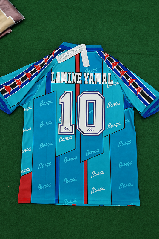 Lamine Yamal Barcelona 1996 1997 Retro Football Jersey
