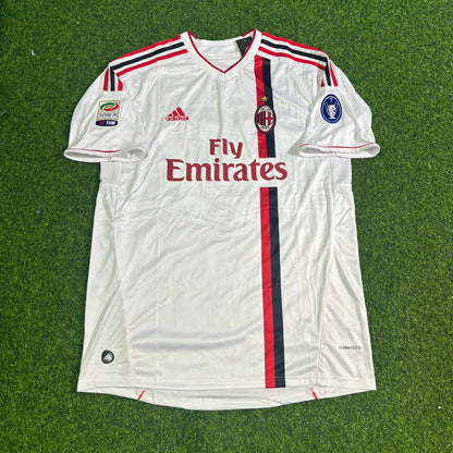 Mark Van Bommel #4 Milan 2011-2012 White Away Retro Football Jersey
