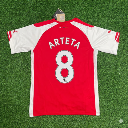 Mikel Arteta Arsenal 2014/2015 Home Football Jersey Kit